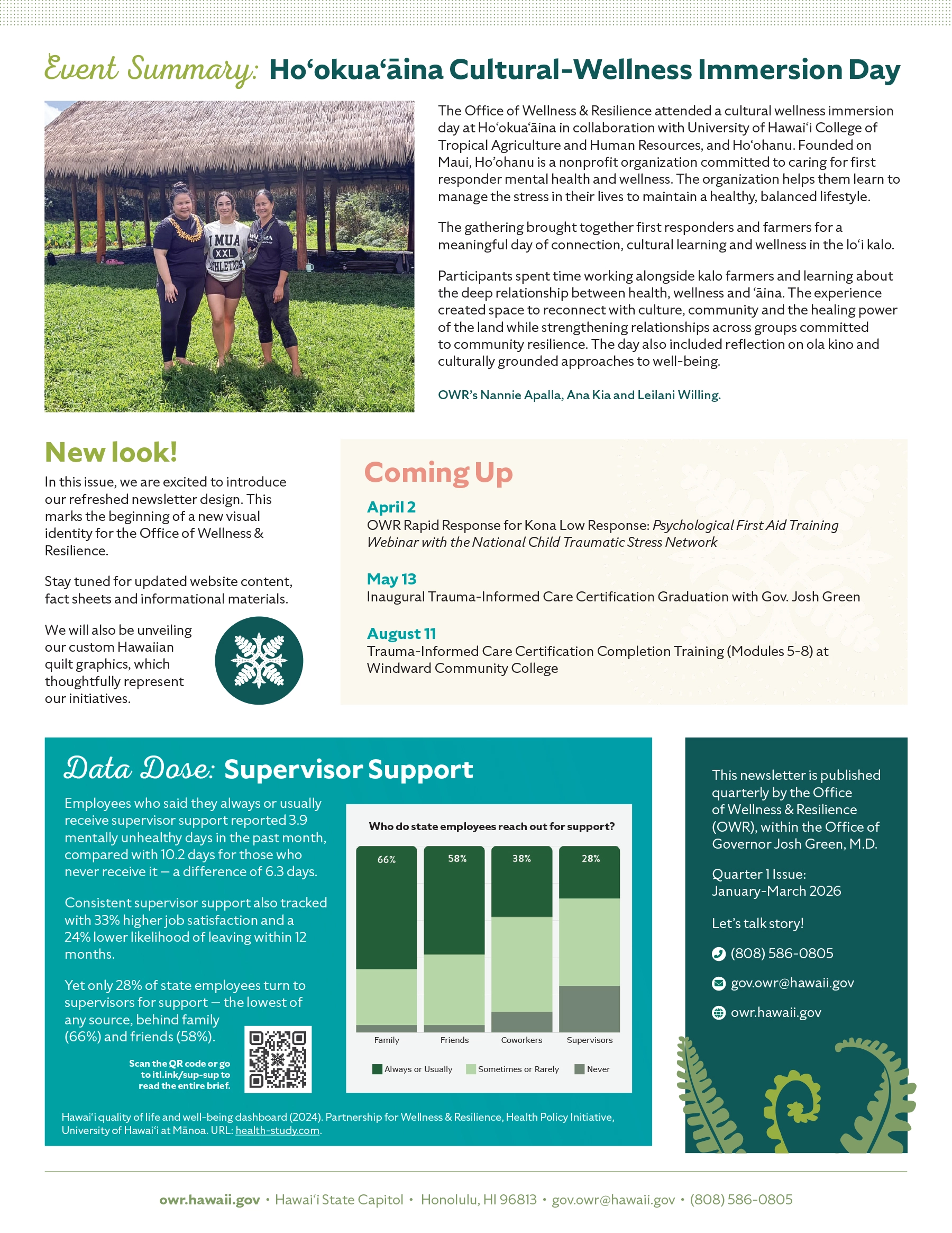 Page 4 of the Q1 OWR Newsletter